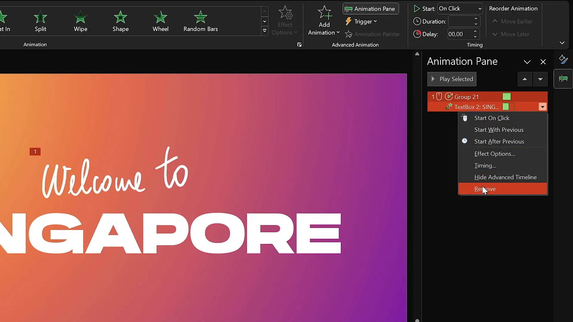 Animating the title text with fly-in effect by letter