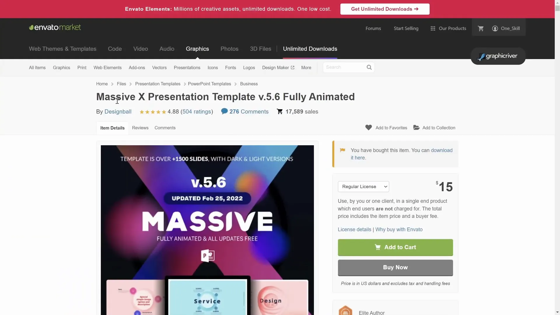 Massive X PowerPoint template neomorphic slides