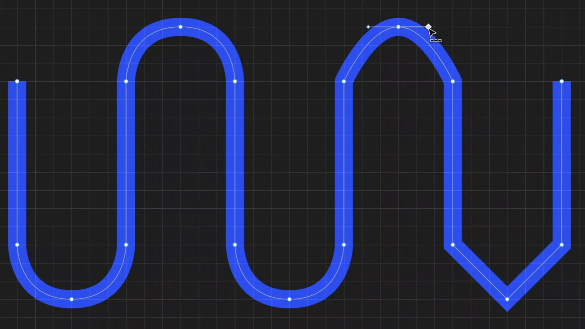 Using bend tool to smooth points on timeline shape