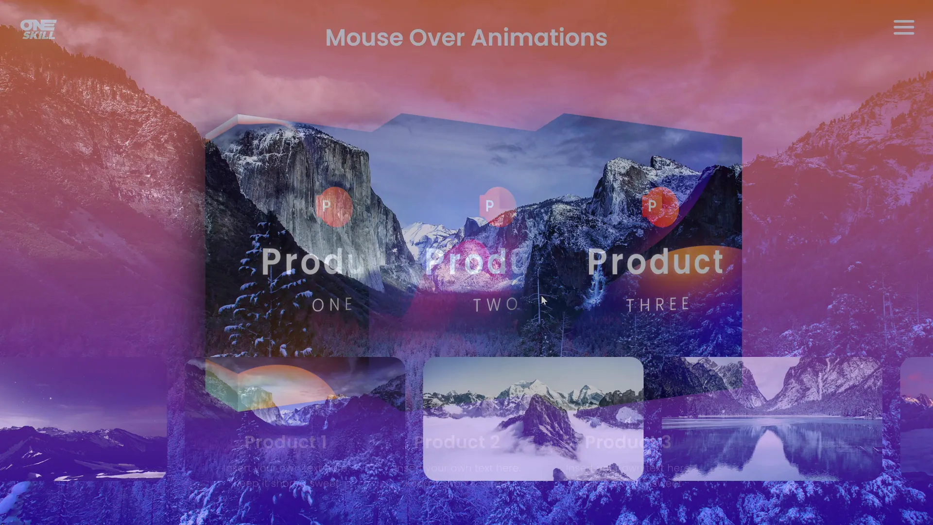 Interactive clickable photo gallery animation in PowerPoint