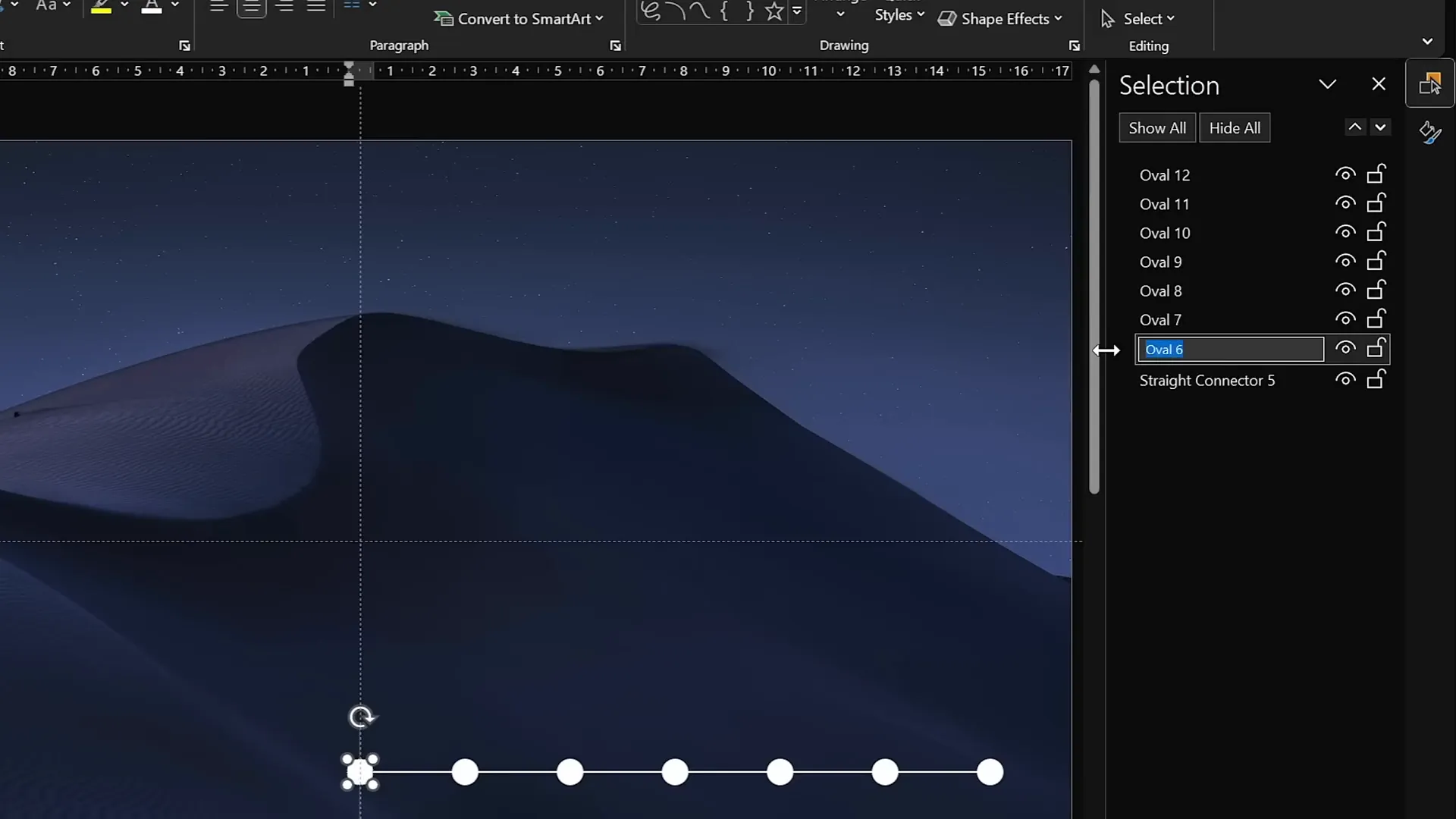 Adding and styling text inside timeline circles