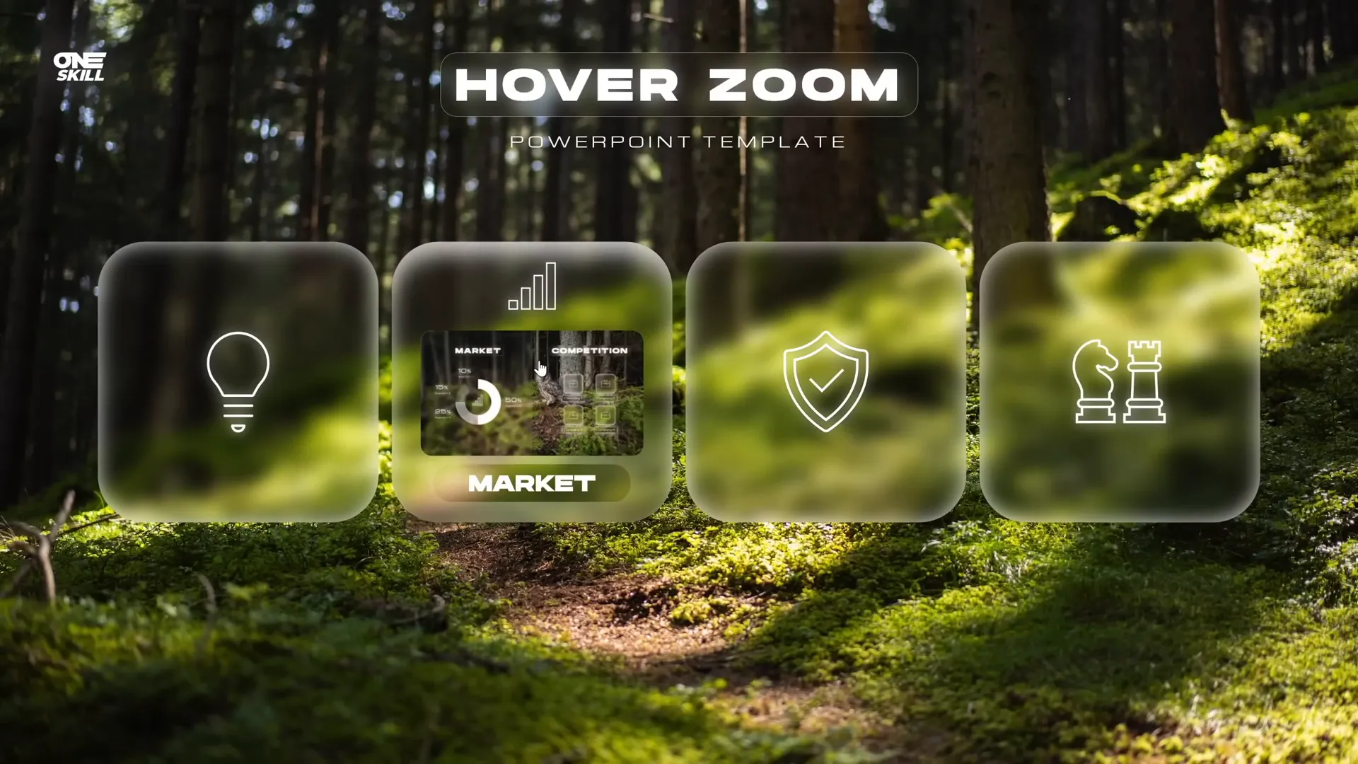 Four interactive hover zoom cards preview