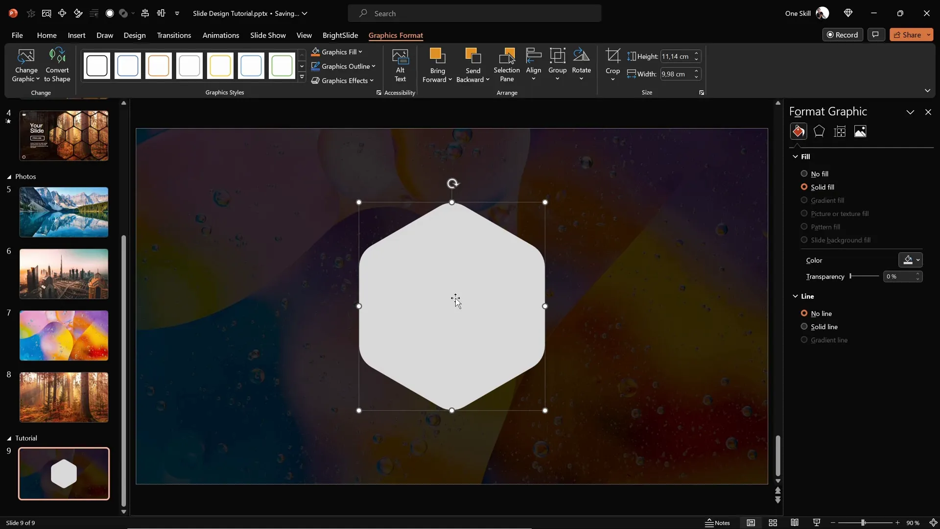 Importing rounded hexagon SVG into PowerPoint and converting to shape