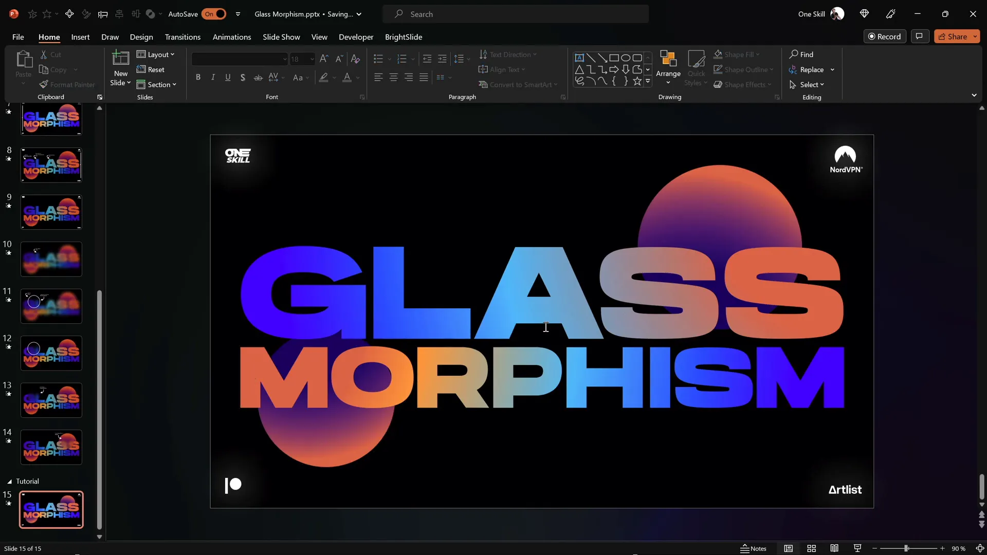 Circles placed behind text with rotation applied