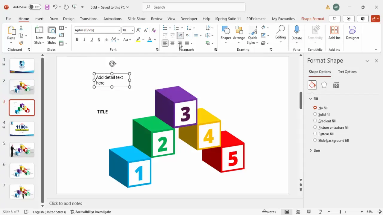 Adding titles and detailed text aligned with option boxes