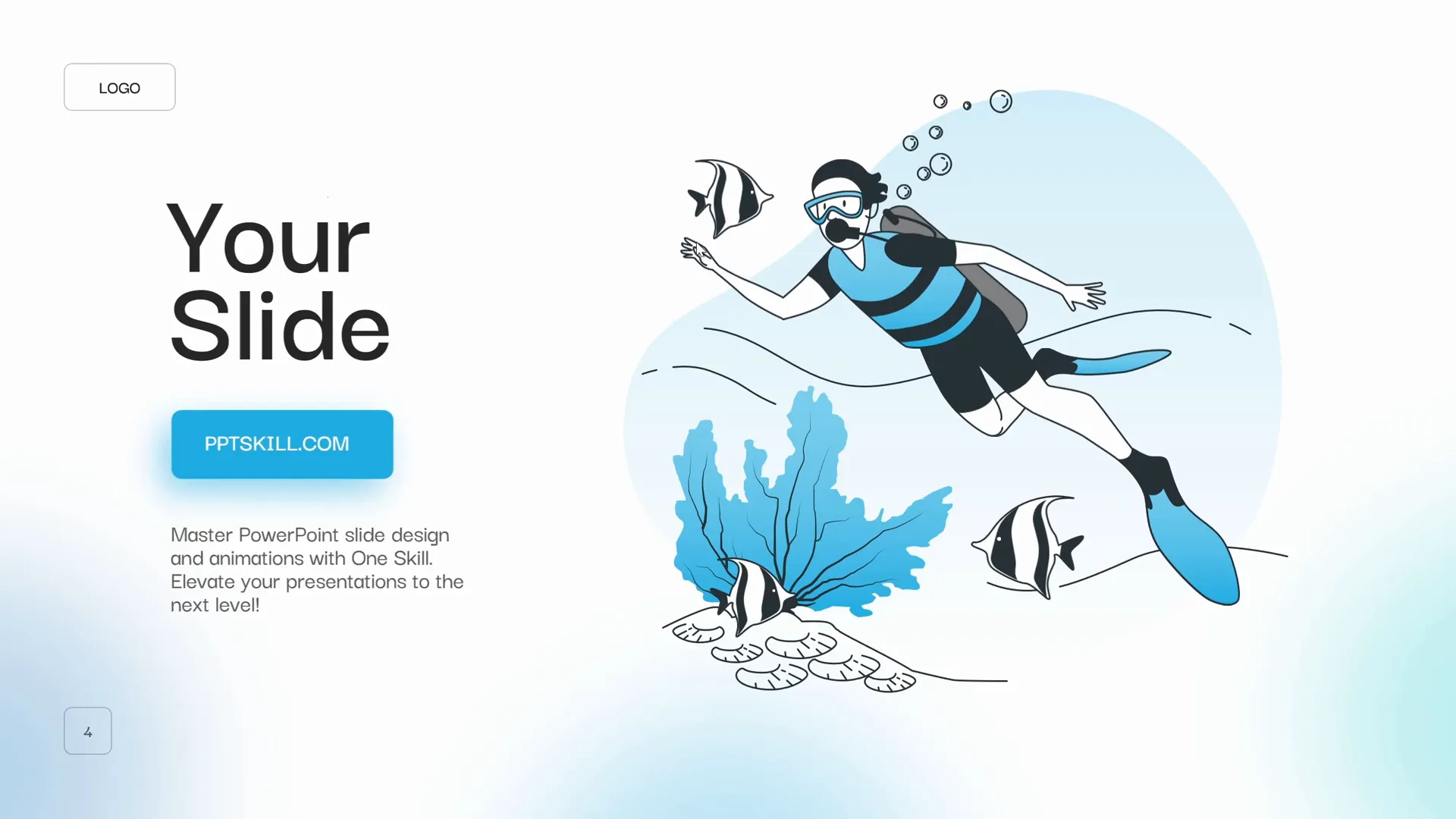 Example of subtle animation on PowerPoint slide