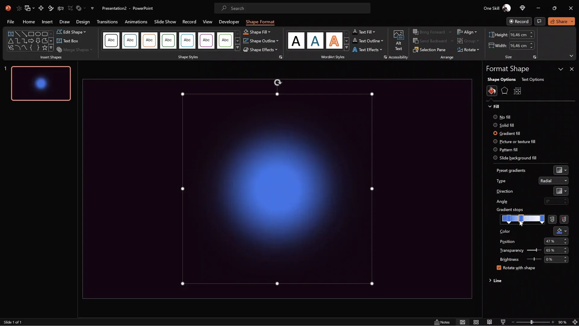 Creating glowing soft circles using radial gradients and soft edges