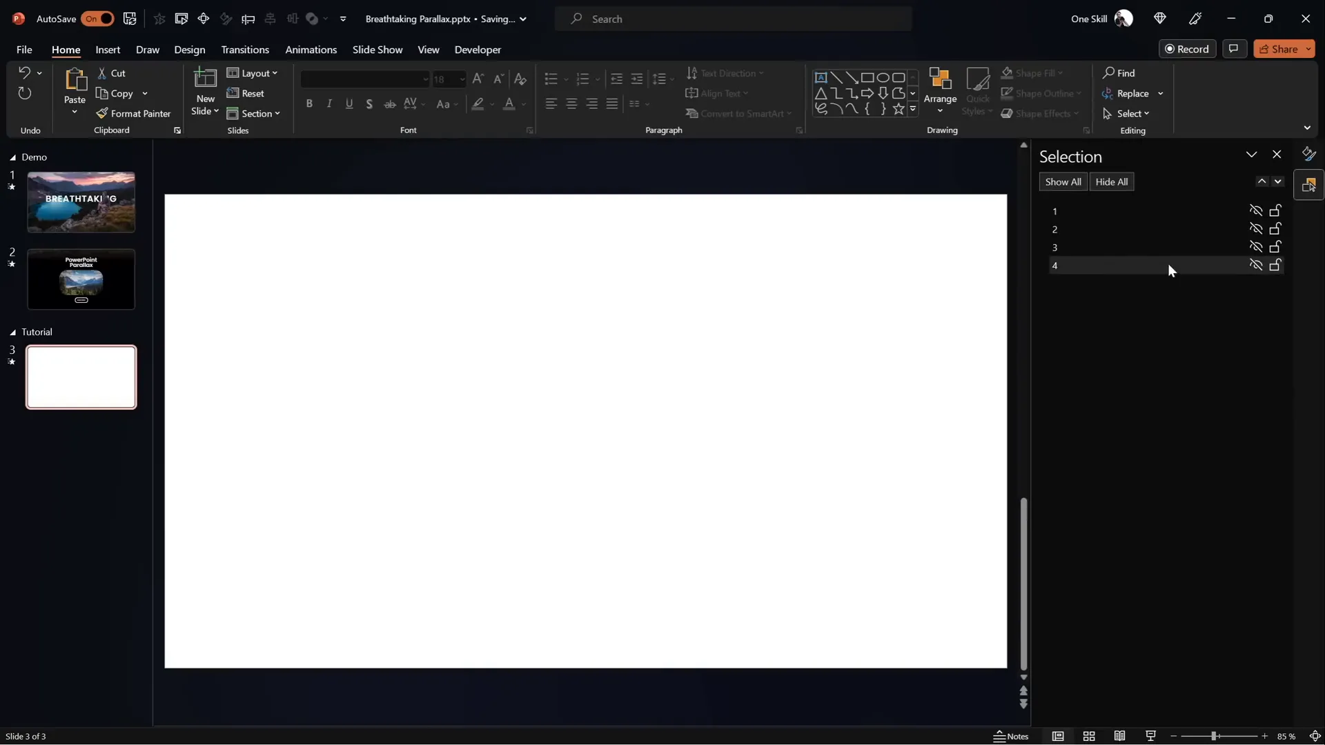 Showing layers one by one in PowerPoint selection pane