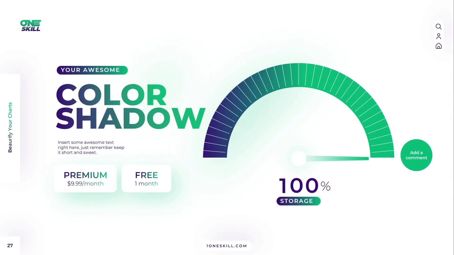 Applying colorful shadows to chart elements