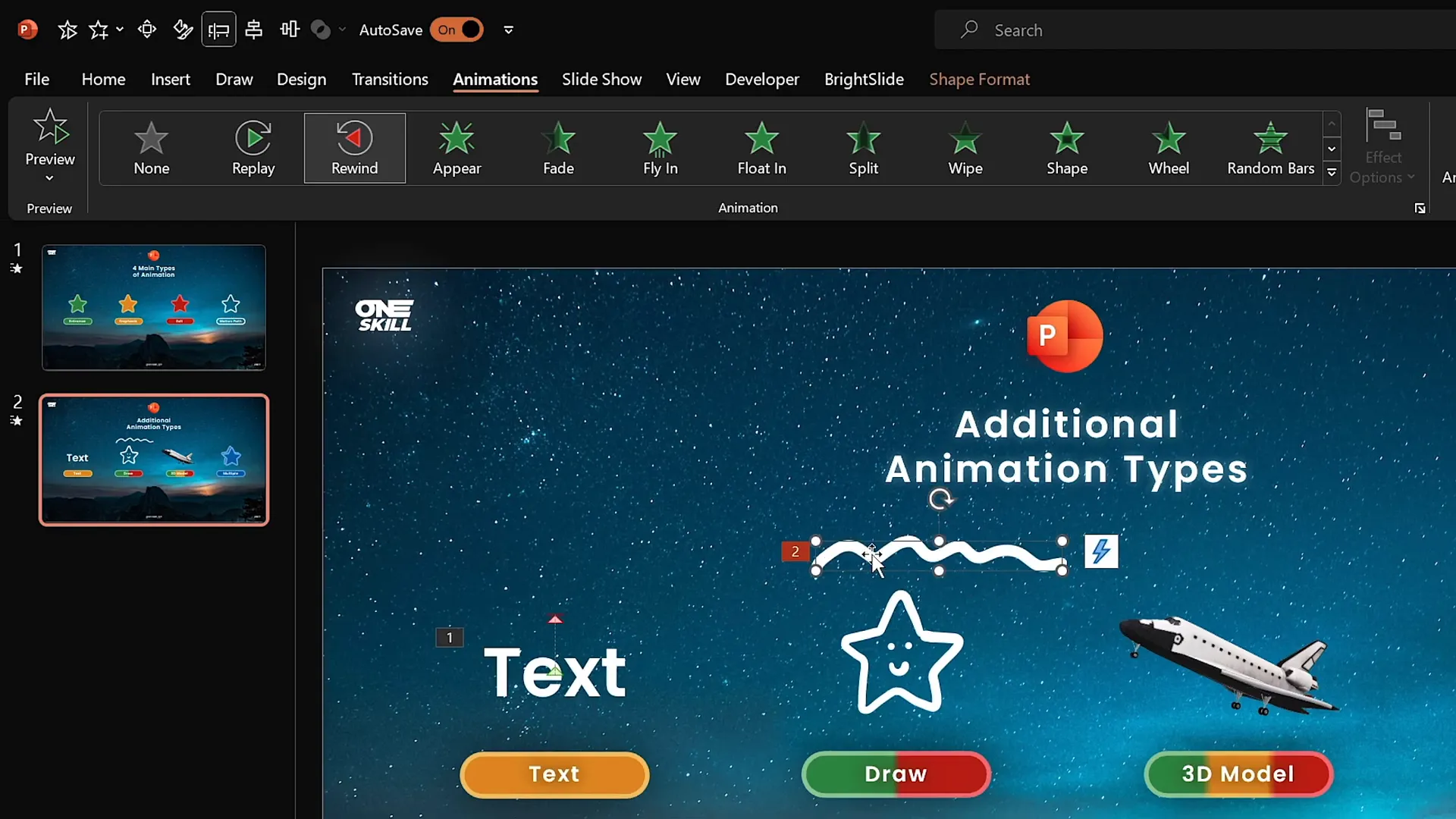 Draw tool with replay animation applied to drawing