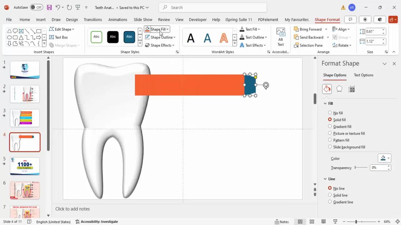 Creating infographic panels with rectangles and trapezoids in PowerPoint