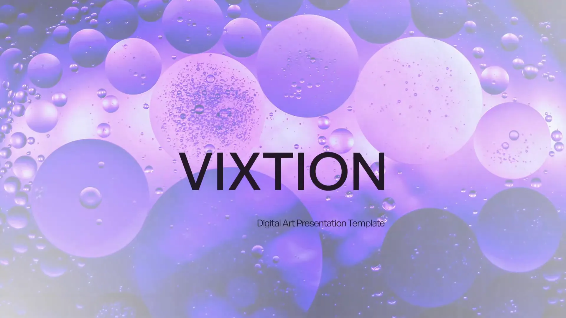 Vixtion template with full screen image and subtle zoom animation