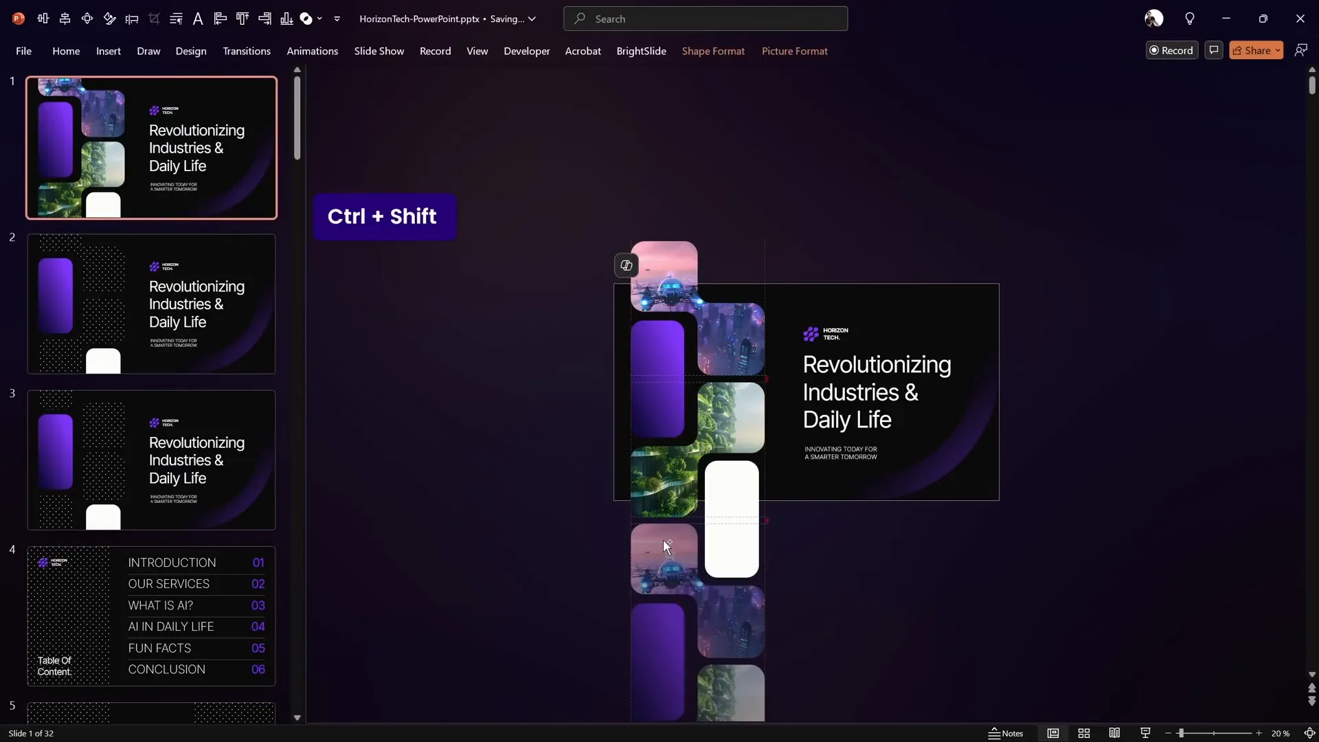 Duplicating shapes vertically for infinite scroll
