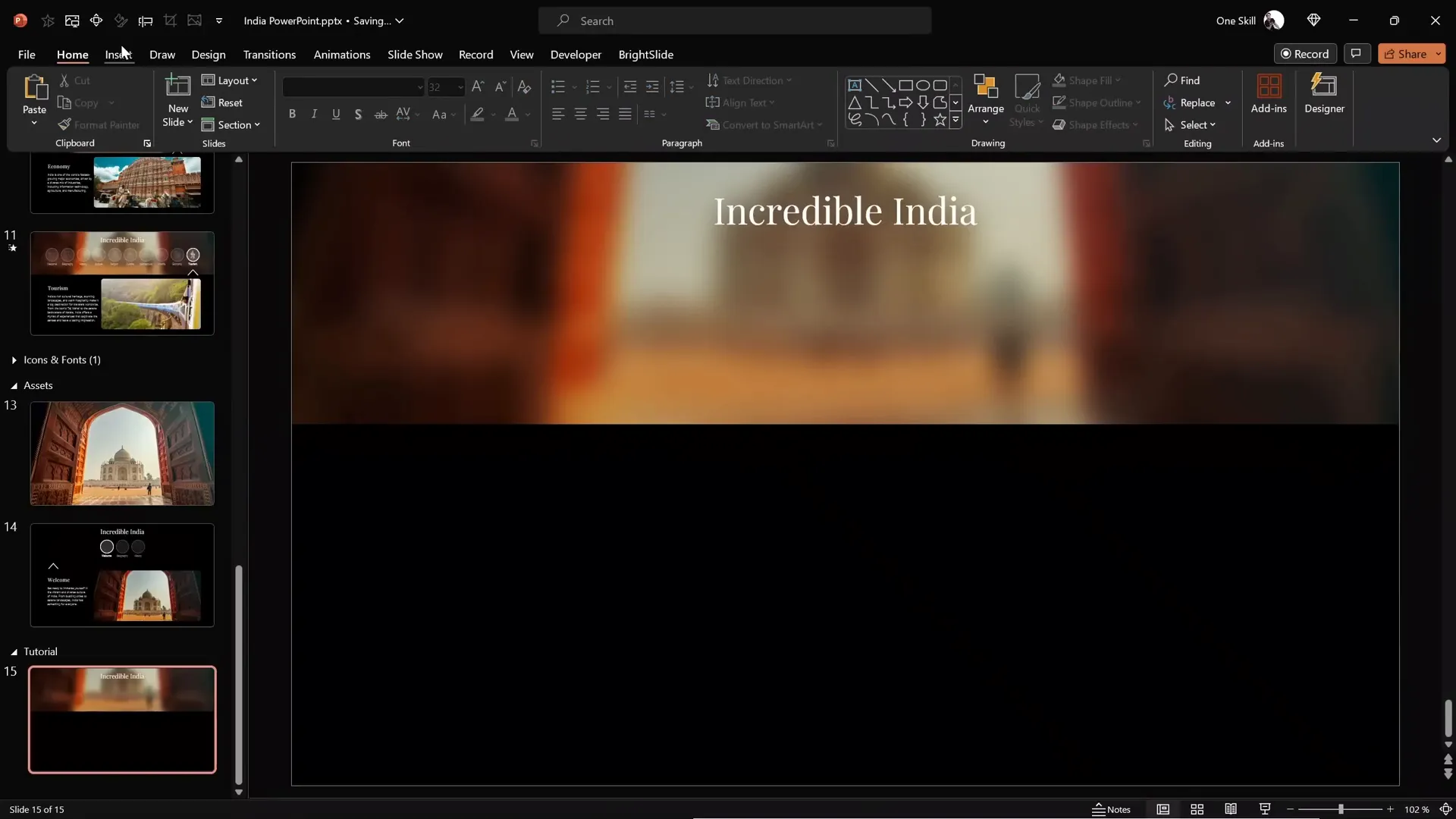 Text over blurry photo header with Playfair Display font