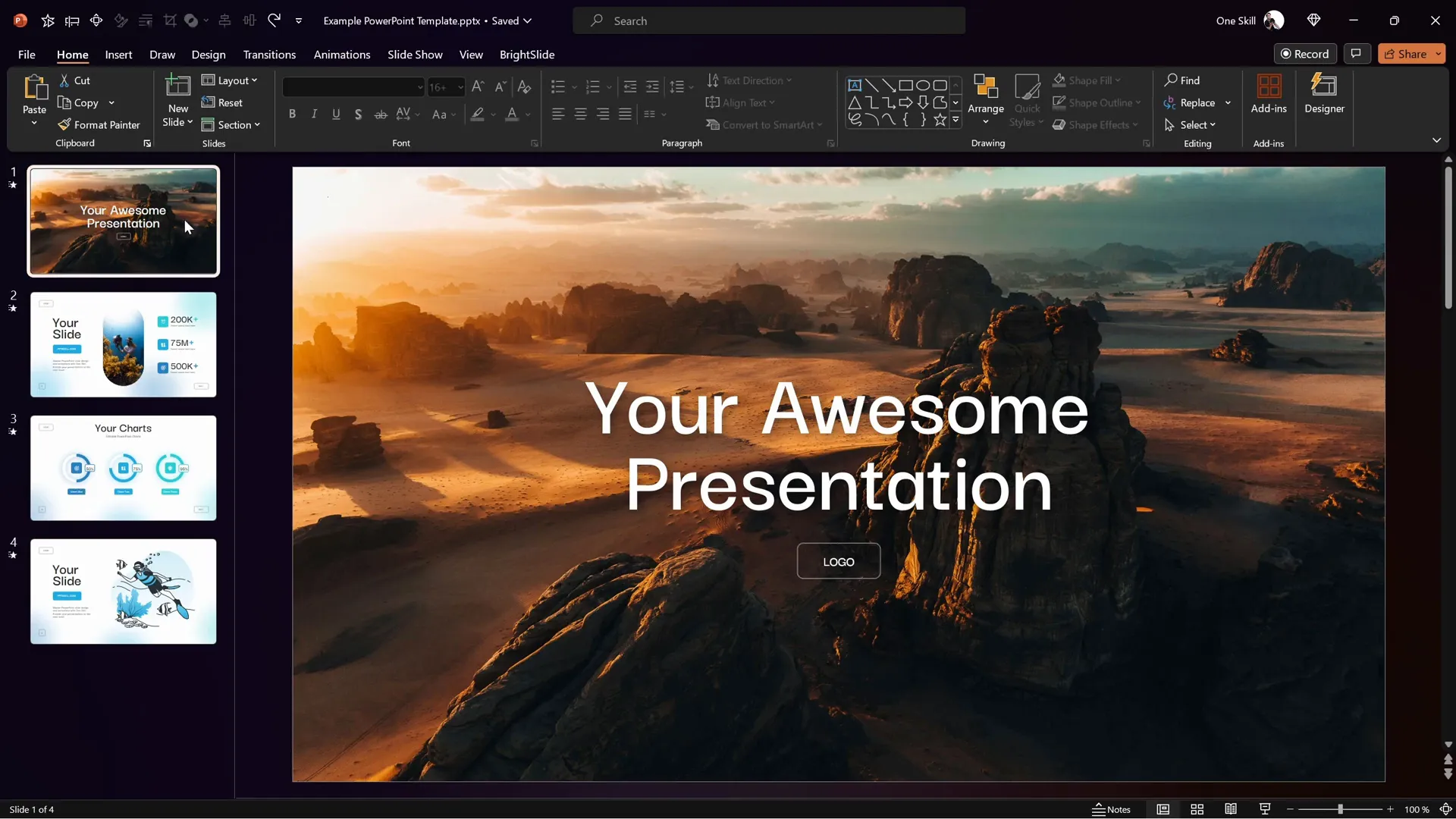 Sample PowerPoint template for explaining criteria