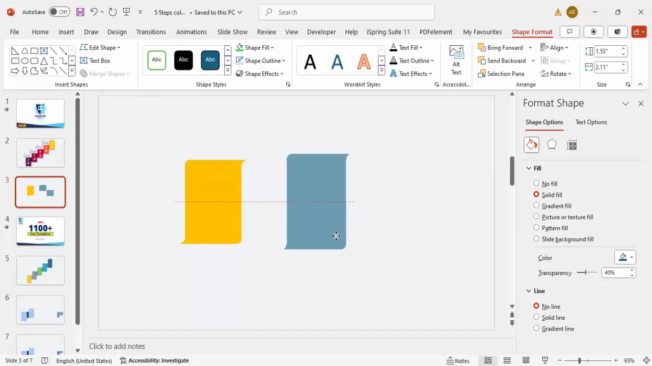 Creating the bottom curve by duplicating and flipping shapes