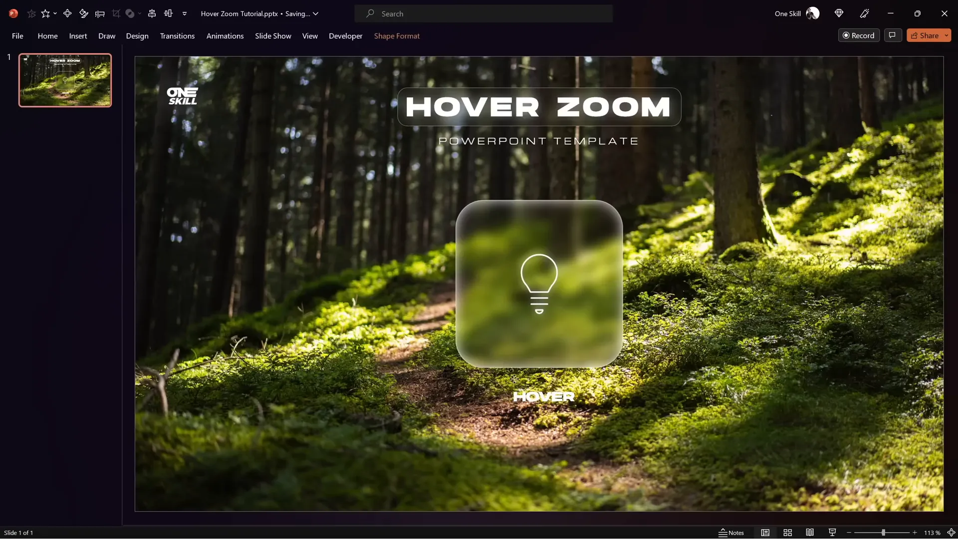 Icon and text box aligned on hover card