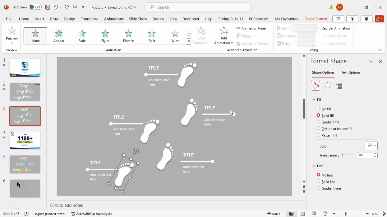 Applying appear and stretch animations with Animation Pane