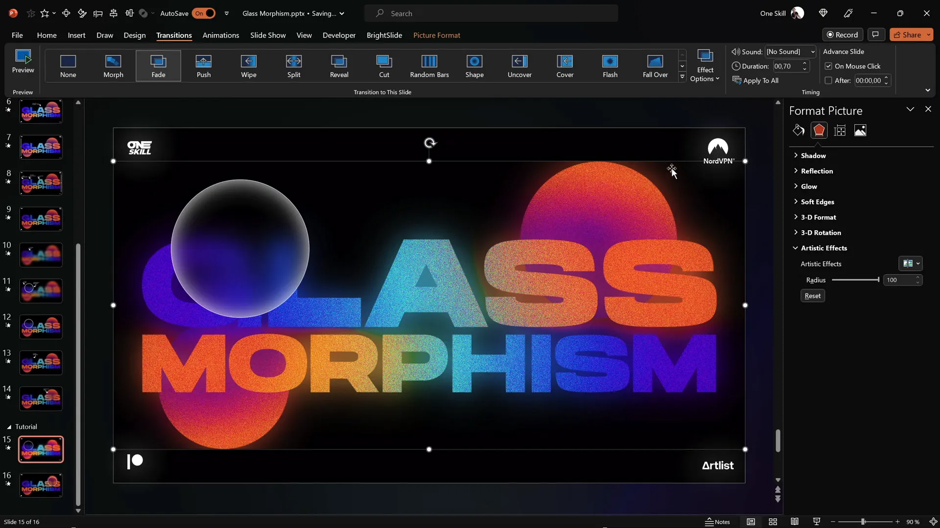 Glow effect created by duplicated blurred layer