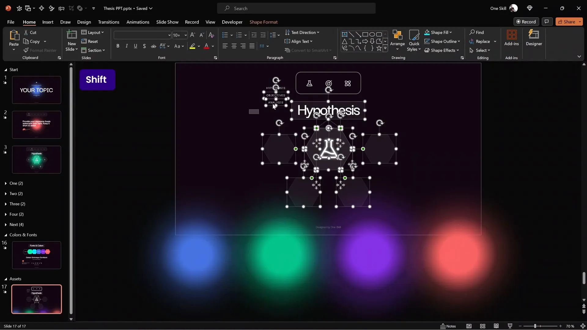 Making text boxes follow active icons using explicit naming in Selection Pane