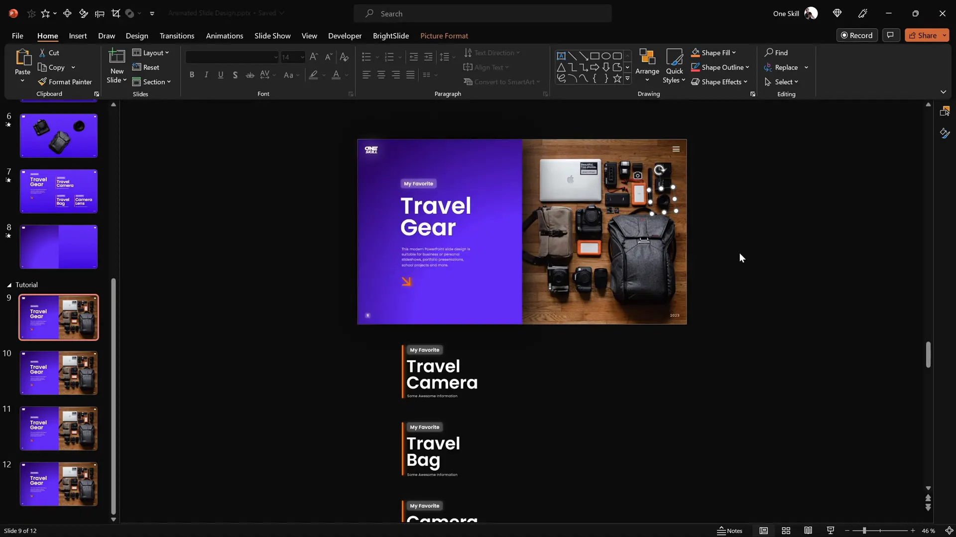 Inserting hyperlinks on cutout objects linking to detail slides
