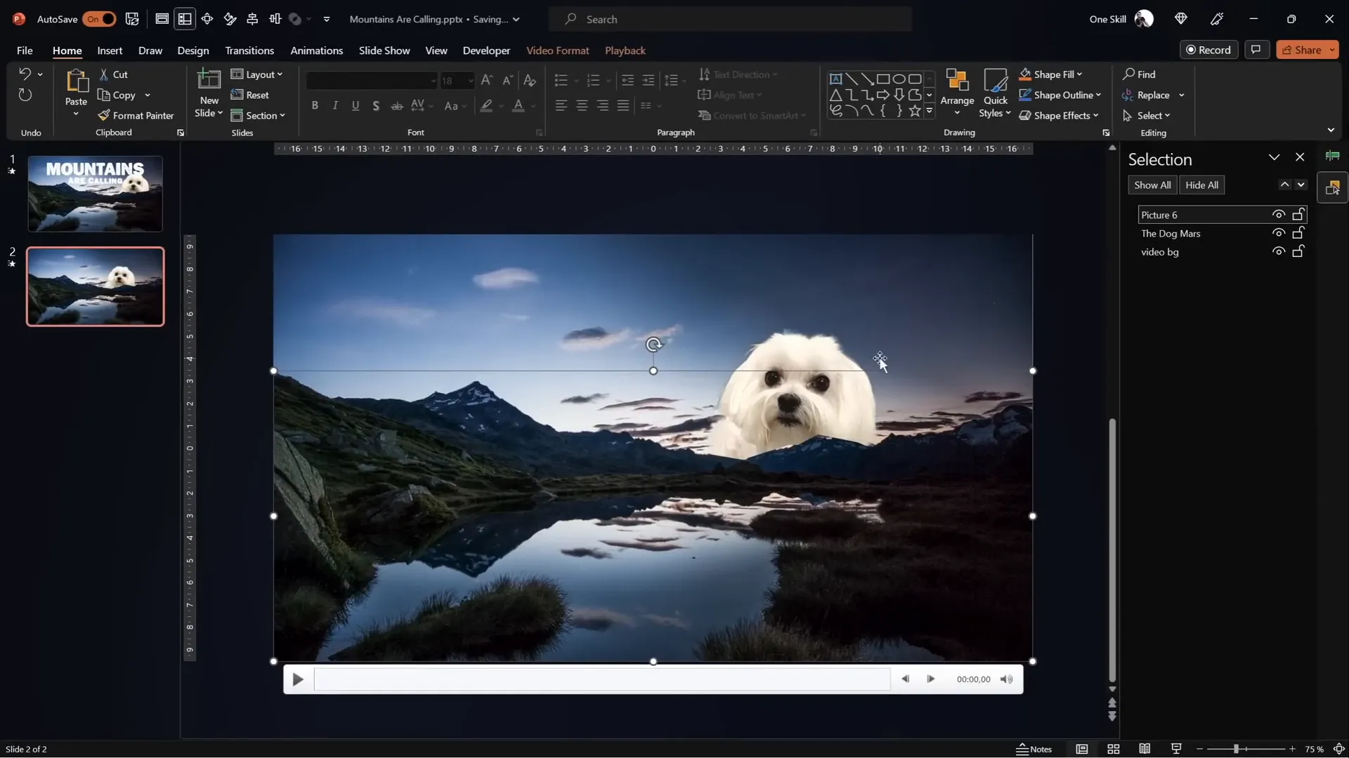 Using freeform shape to mask video front