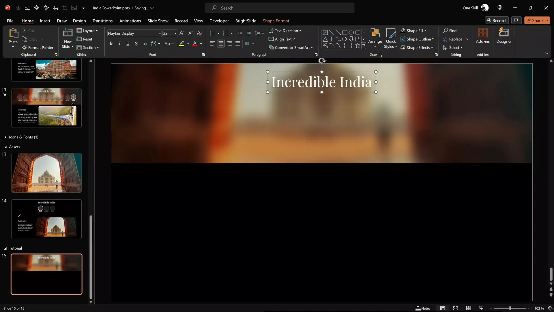 Adding header text over the blurry photo section