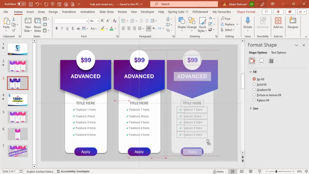 Duplicating and customizing pricing options