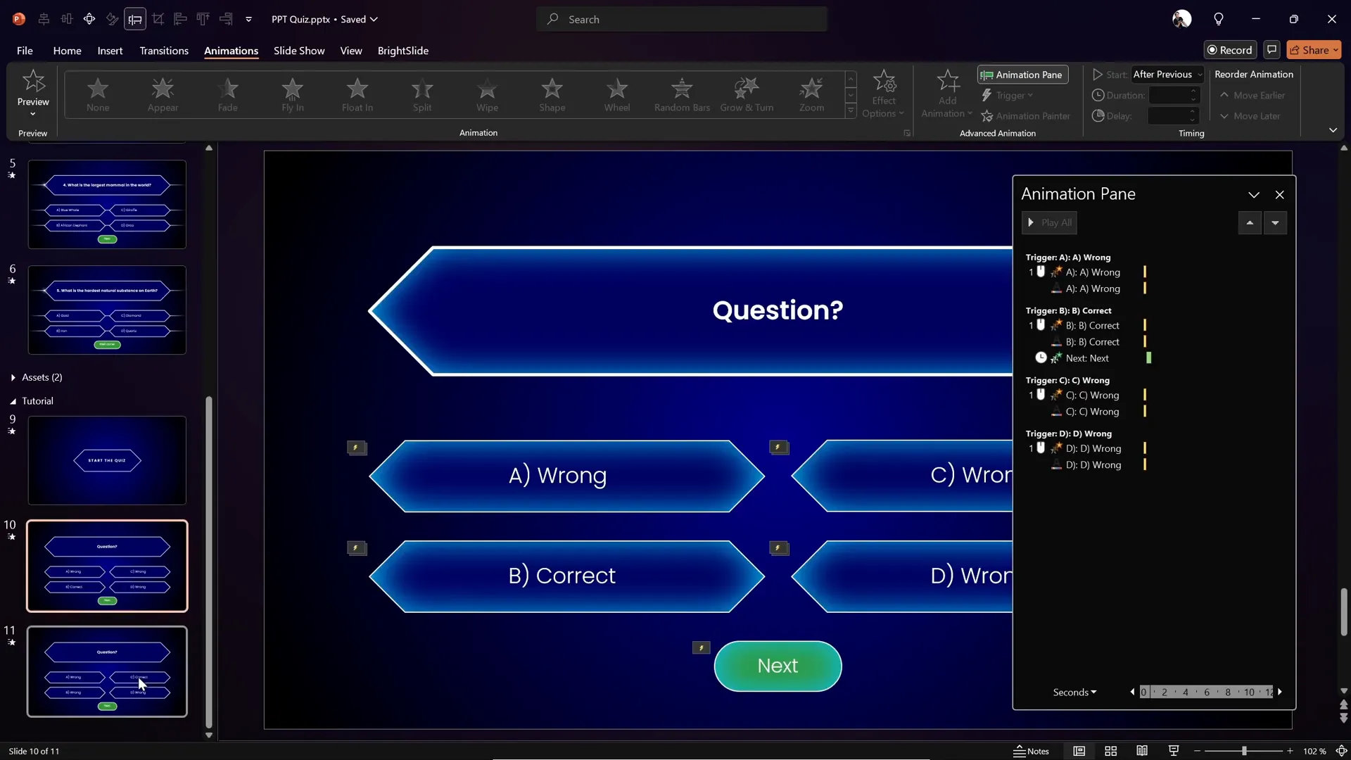 End of tutorial message with author sign off