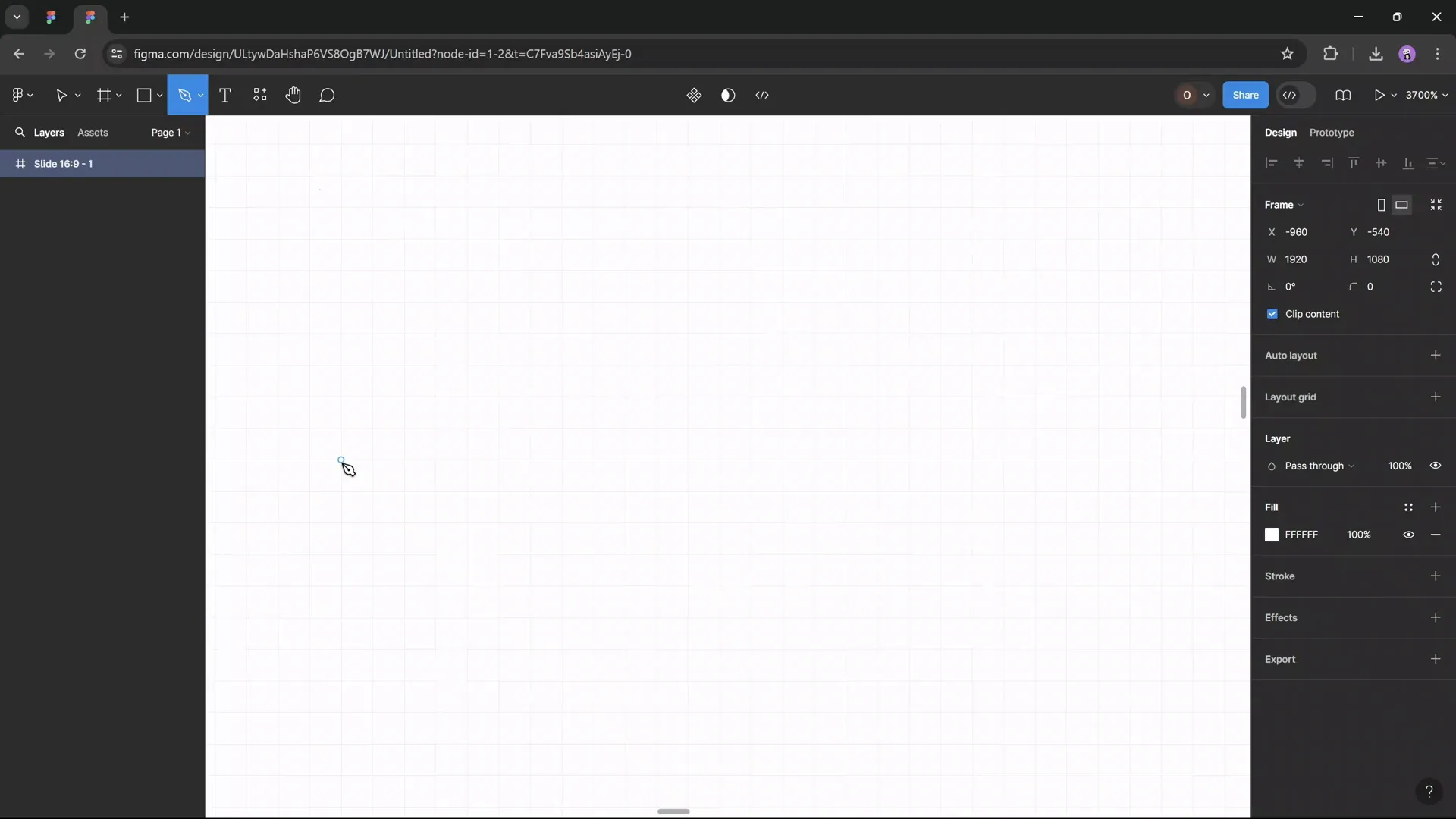 Drawing roadmap shape on Figma grid using pen tool