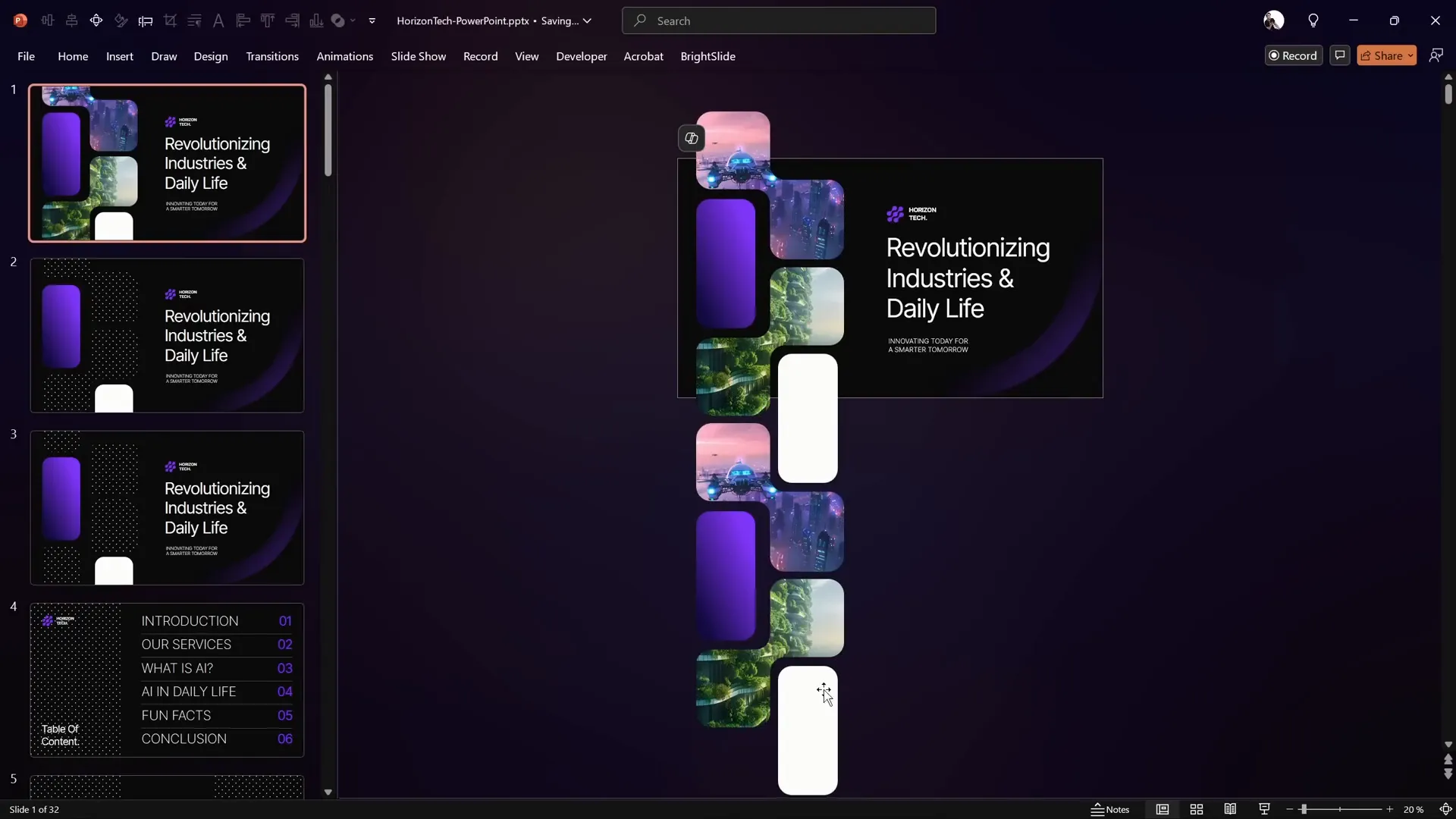 Duplicating and arranging shapes vertically in PowerPoint