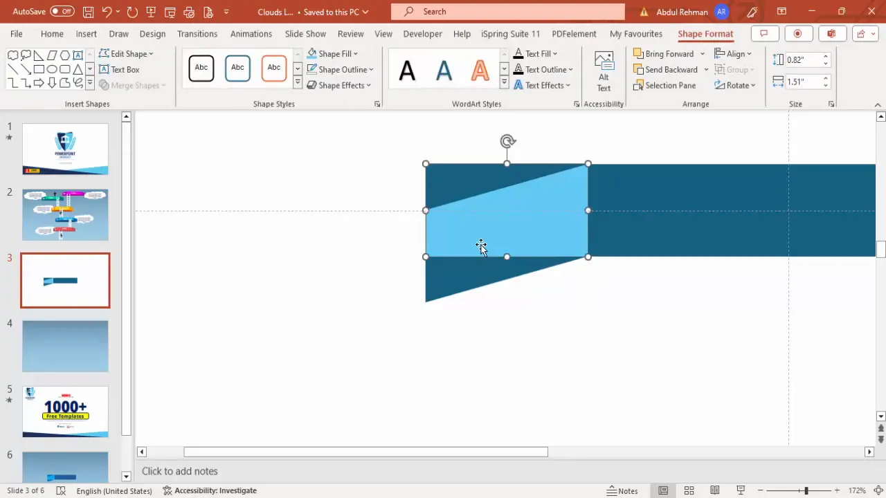 Merging rectangles and triangles to create platform shapes