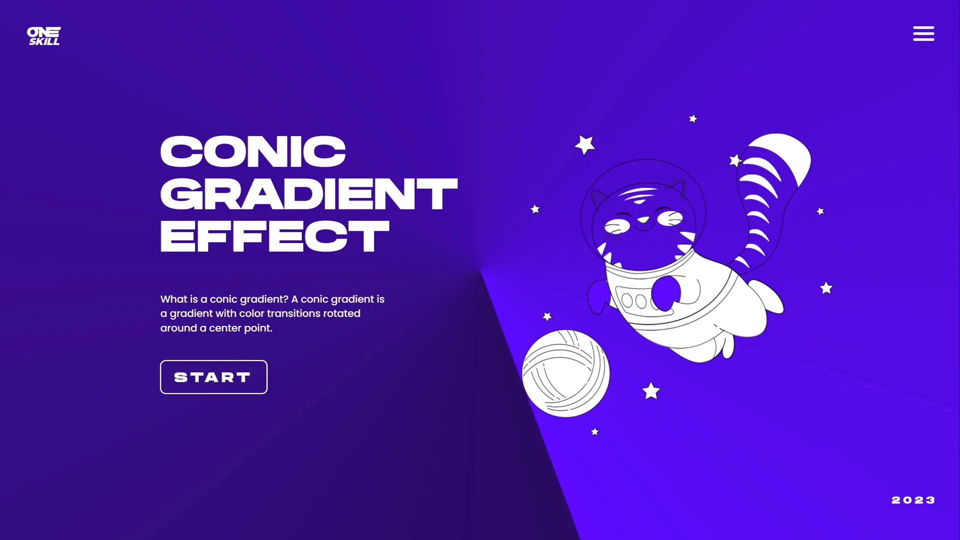 Preview of the animated conic gradient effect spinning around a center point