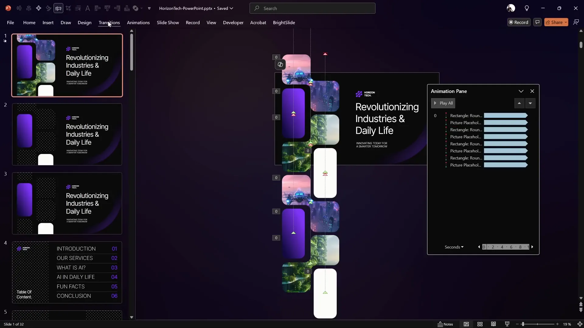 Adding fade transition to slide
