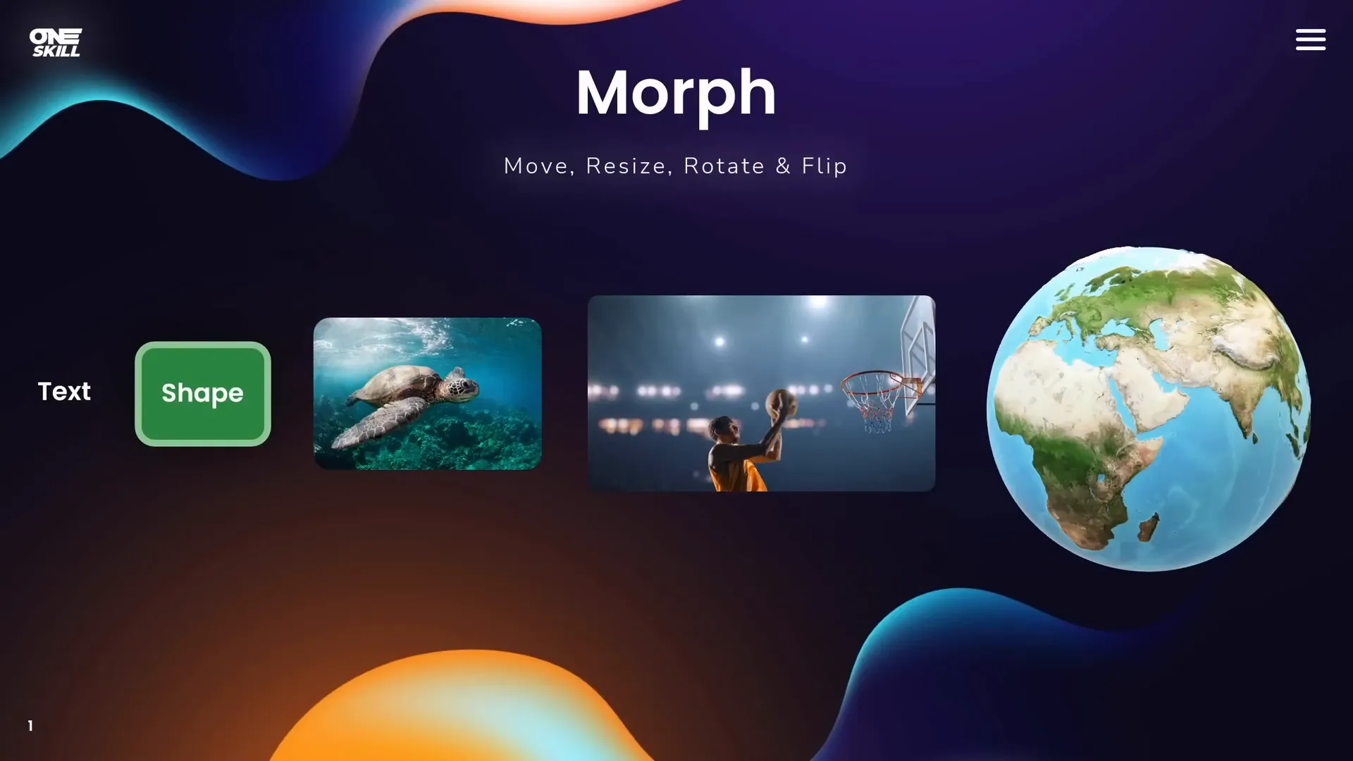 Resizing multiple objects with Morph transition