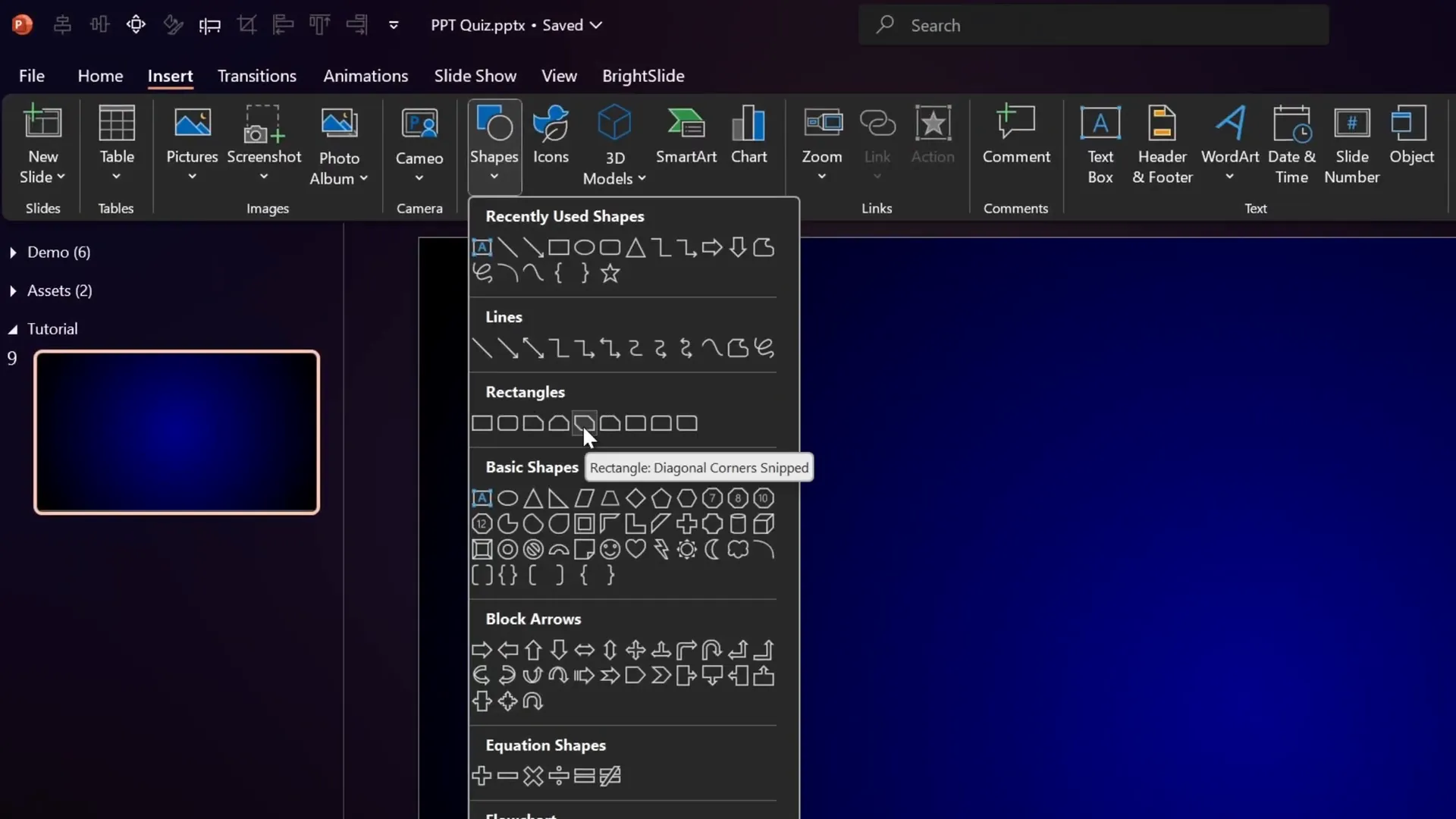 Creating diamond-shaped buttons in PowerPoint