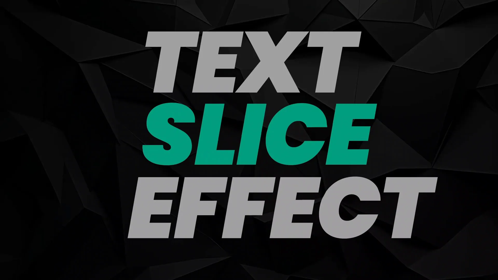 Final text slice animation in full screen mode