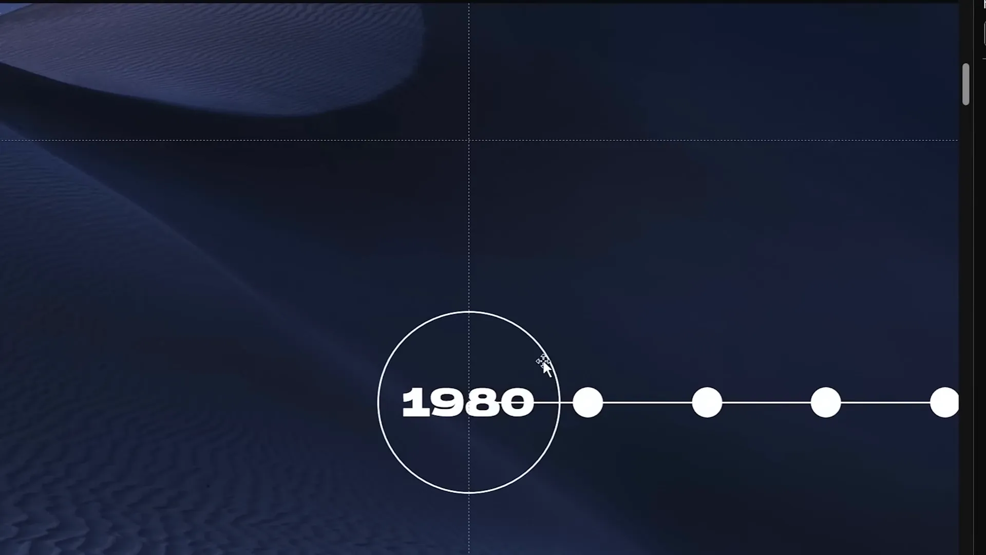Enlarging and styling current year circle in the timeline