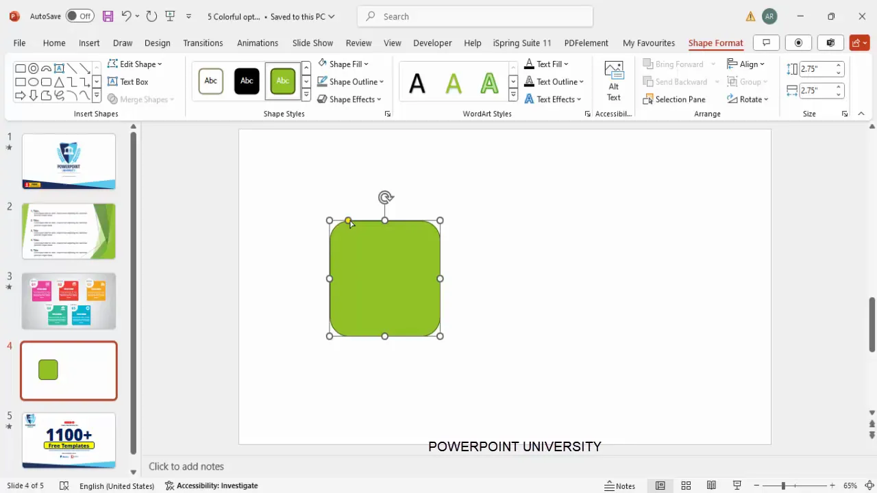 Creating a rounded rectangle shape