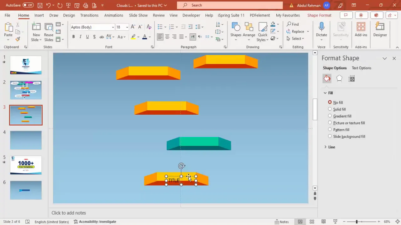 Adding and formatting text boxes for options and numbering
