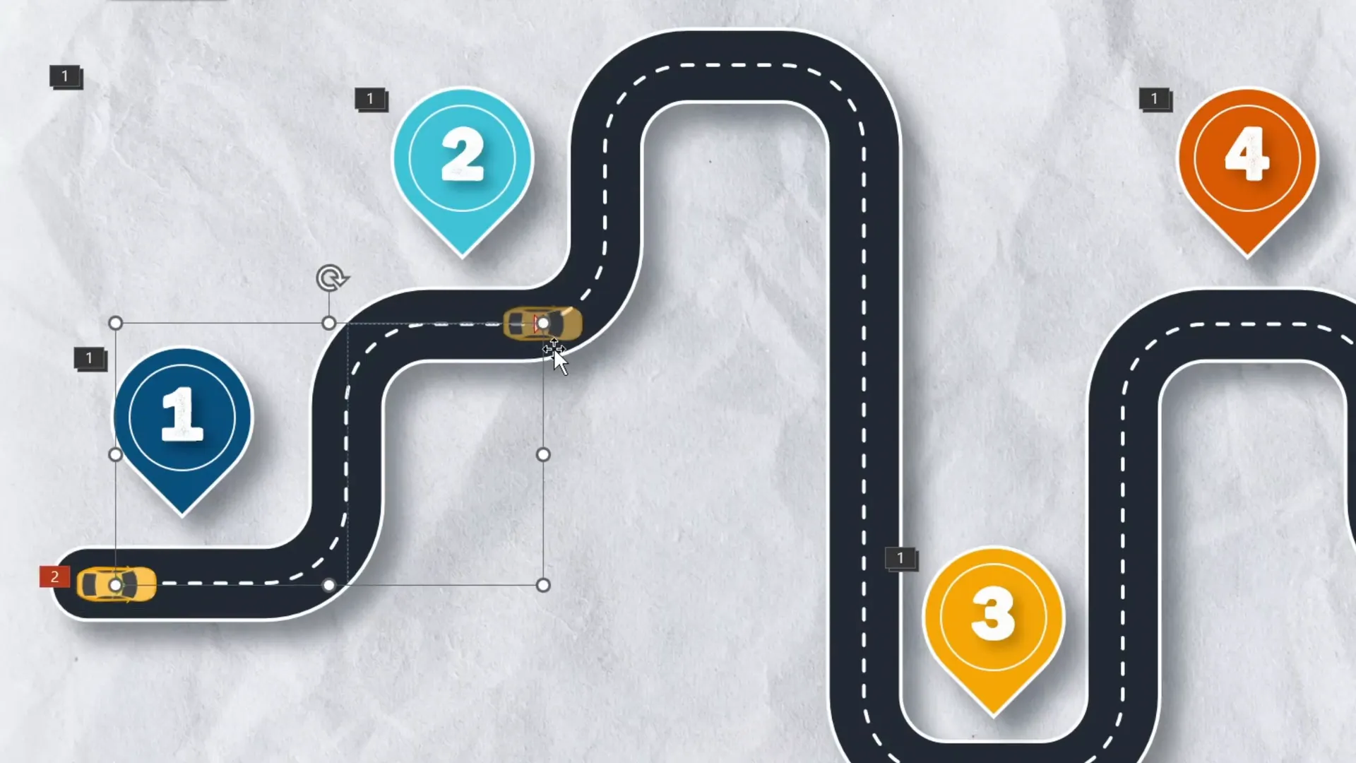 Creating custom motion path for car animation
