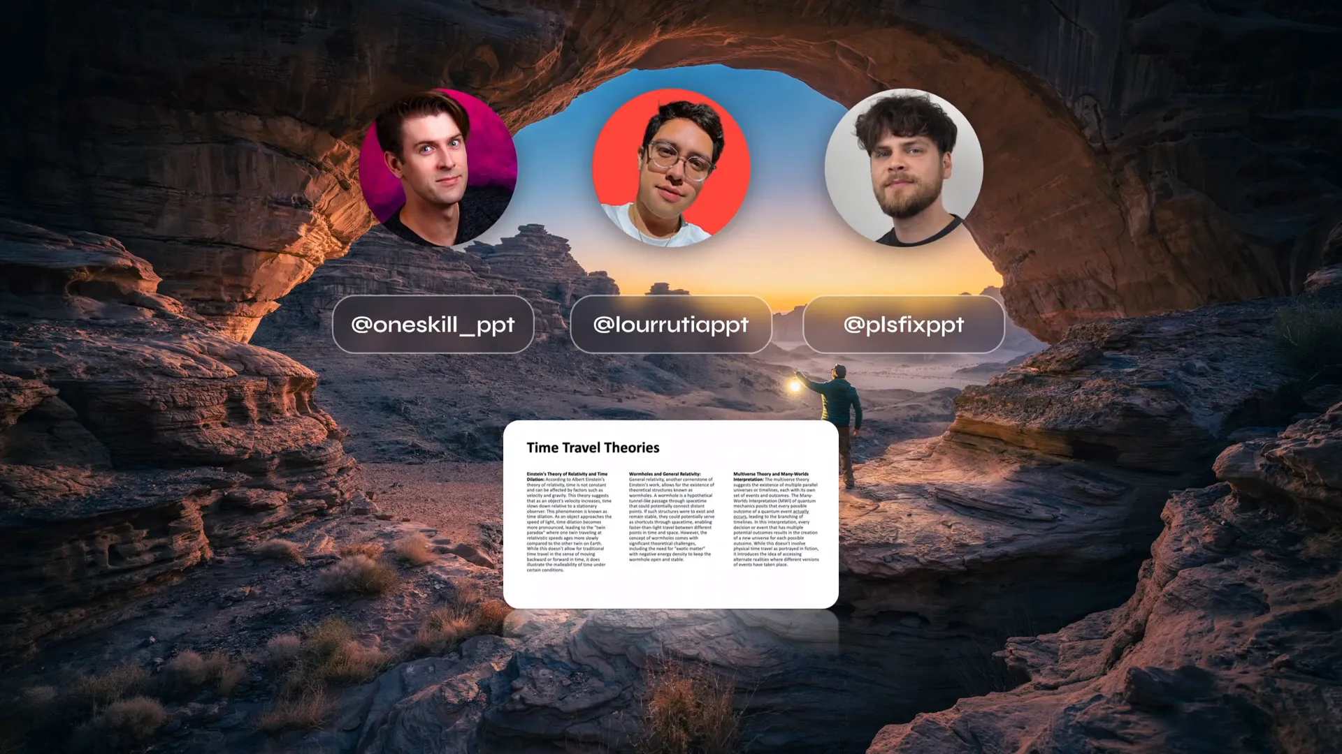 Introduction to slide design challenge with One Skill PPT and collaborators