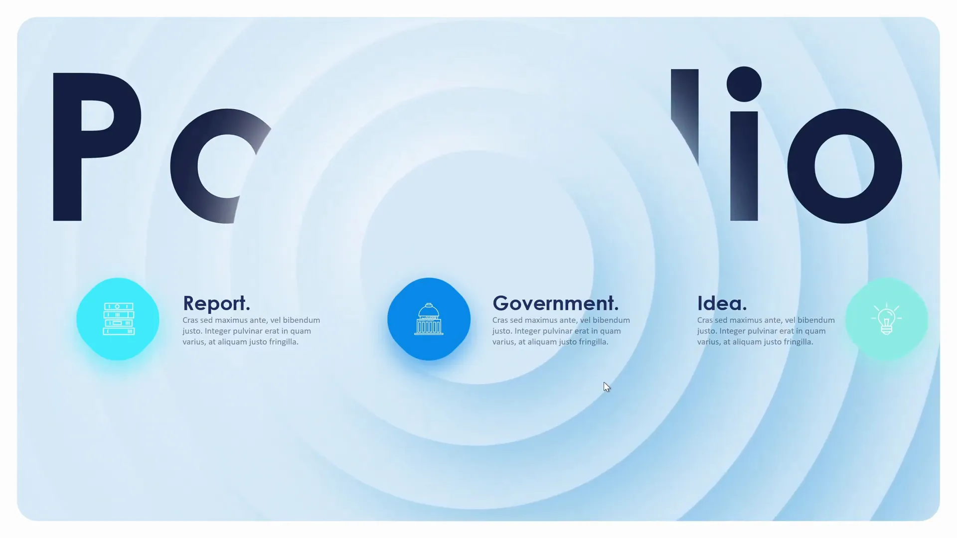 Animated neomorphic slides in Massive X Powerpoint template
