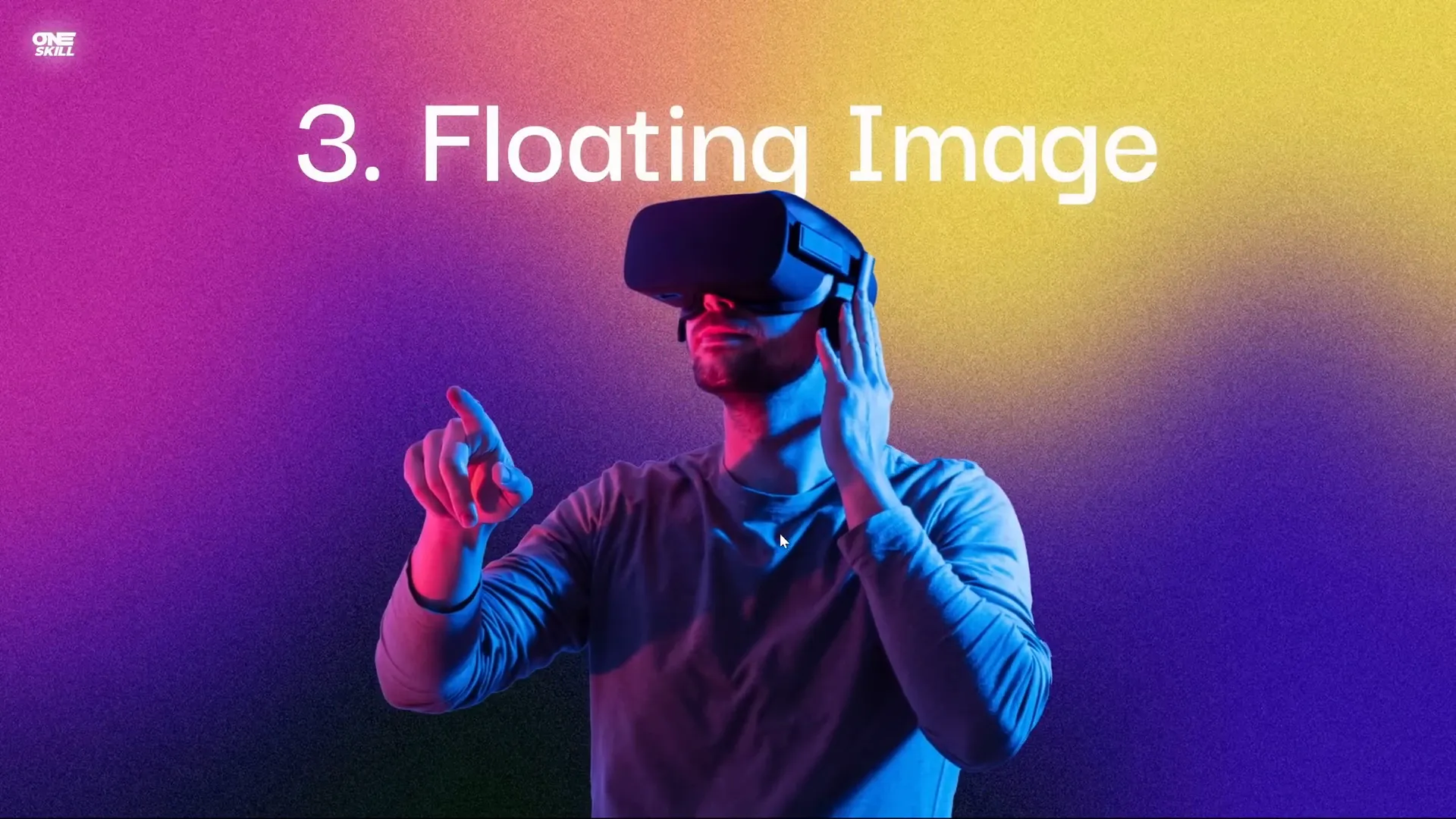 Image floating in a circle with subtle spin animation