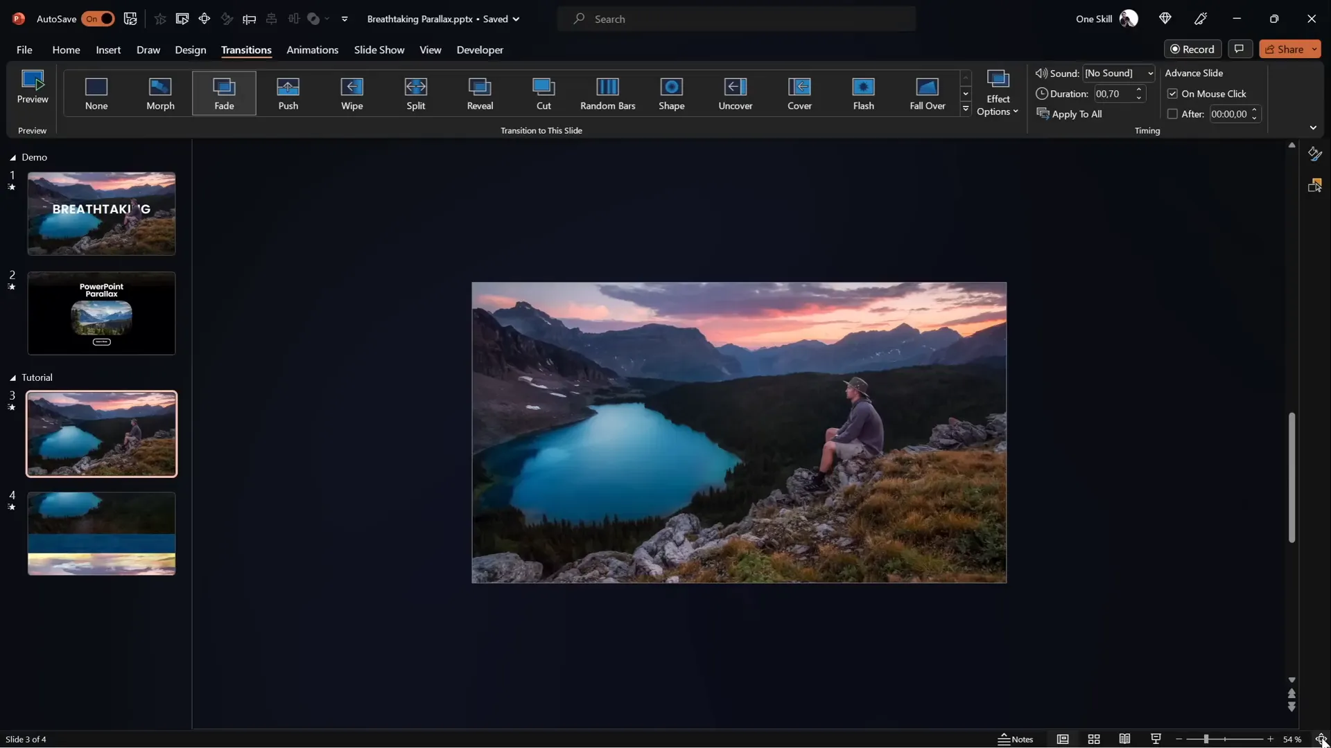 Playing PowerPoint presentation with morph transition effect
