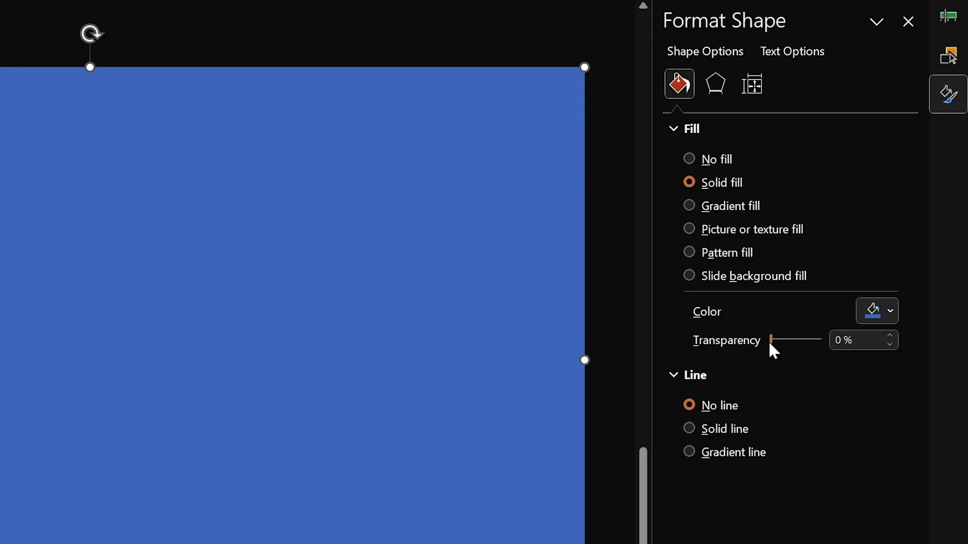 Transparent rectangle overlay covering the slide to disable video clicks