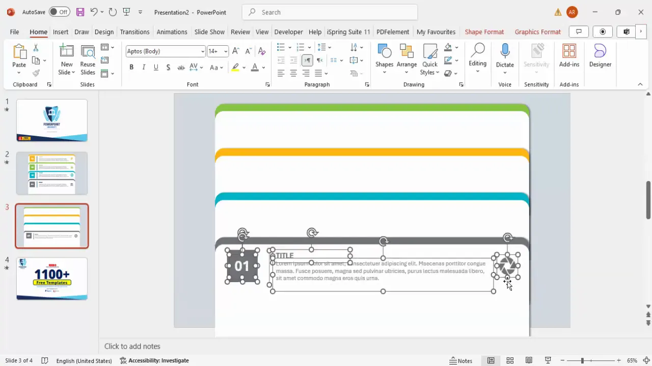 Grouping tab elements for easier management