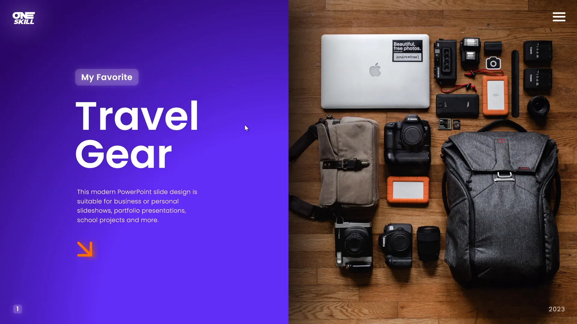 Clickable animated slide with pop-out objects on photo
