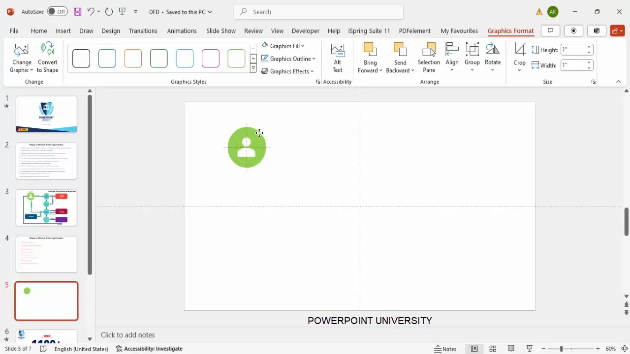 Customer icon inside a light green oval shape