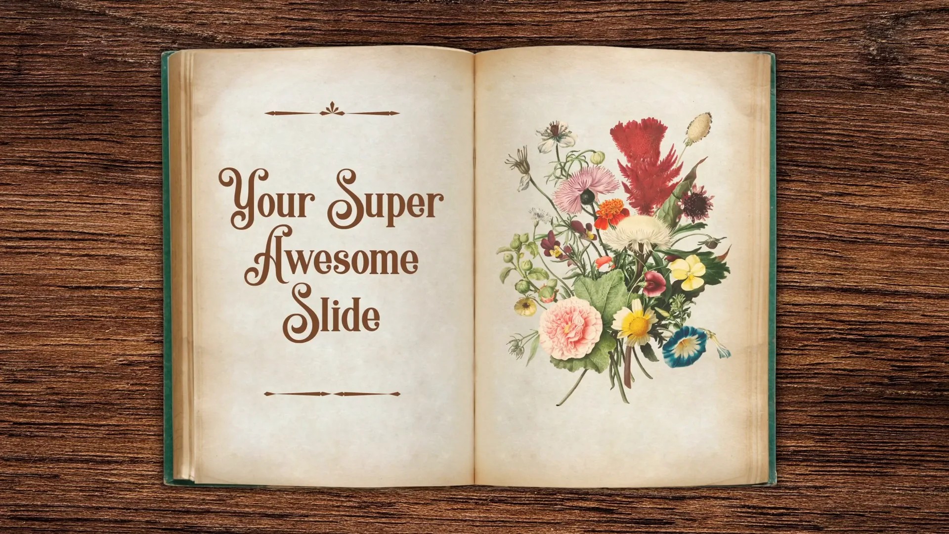 Final page flip animation with book and background